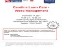 Carolina Lawn Care Class Sept 14, 2021 10am - 12pm at Iredell County Agricultural Center 444 Bristol Drive Statesville 704-873-0507 