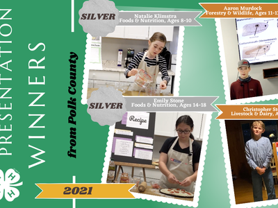 4-H State Presentation Winners - Polk County - 2021
