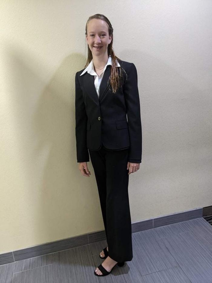 Woman looking at camera