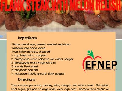 Flank steak with relish