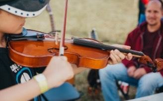 Girl playing violin