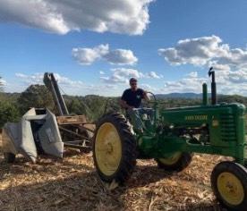 Man on tractor