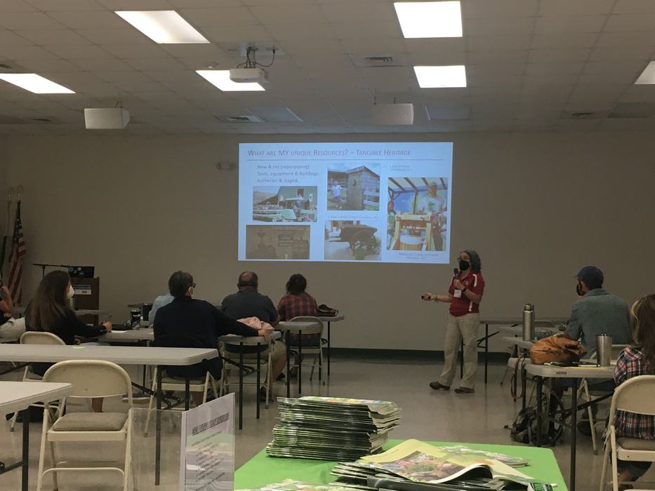 Dr. Carla Barbieri leads a workshop with agritourism farmers working with them to develop their own unique story. 