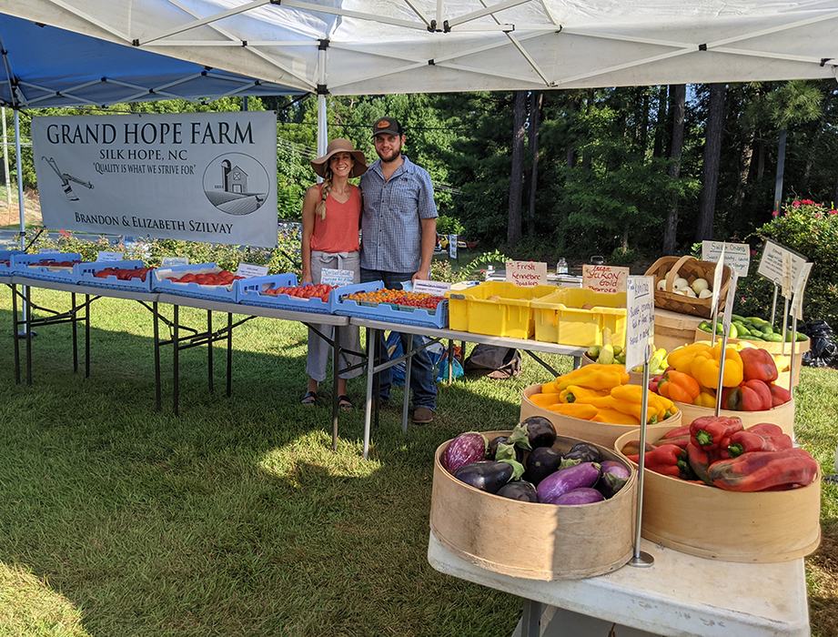 Booth at famers market
