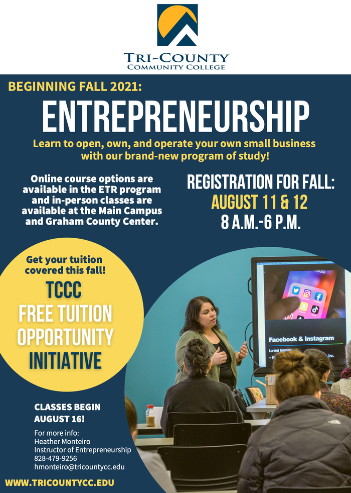 Woman presenting to class