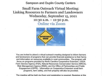 Small Farm Outreach Virtual Meeting