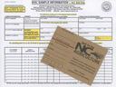 Form titled "SOIL SAMPLE INFORMATION — N.C. Soil Only" with brown "got to be NC AGRICULTURE" sleeve.