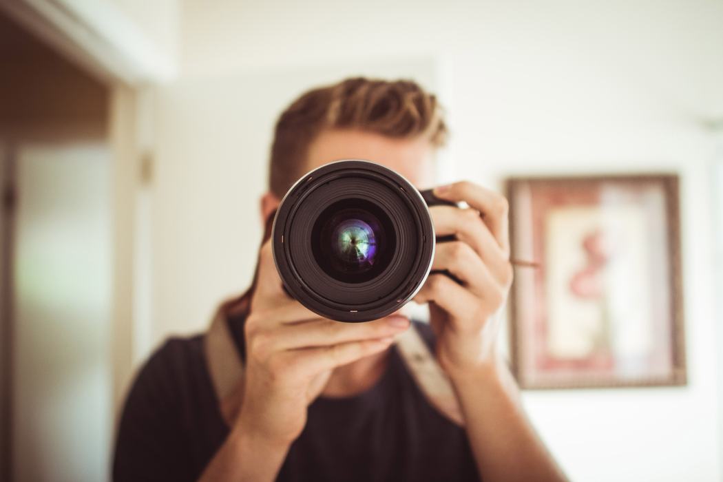 Man using camera