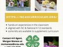 Rockingham County 4-H School Enrichment flyer with URL https://nc4hcurriculum.org/