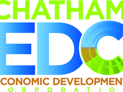 CHATHAM EDC logo: large blue "EDC", "CHATHAM" above, "ECONOMIC DEVELOPMENT CORPORATION" below