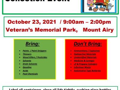 Hazardous Waste Collection Event flyer