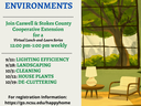 HAPPY HOME ENVIRONMENTS; 12–1pm weekly; topics 9/21–10/19; register: go.ncsu.edu/happyhome