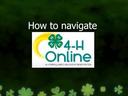 How to navigate 4-H Online text with 4‑H clover logo
