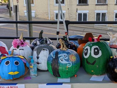 Decorated pumpkins