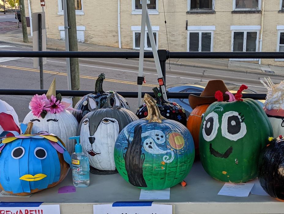 Decorated pumpkins