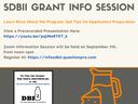 SDBII GRANT INFO SESSION flyer; Zoom session Sept 7 noon–1pm; prerecord https://youtu.be/pqIMe8TKT_k