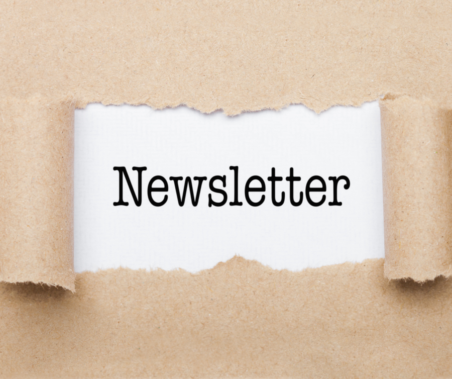 Torn paper with the word Newsletter underneath