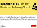 CFIA Registration open for feed tech school banner