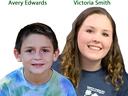 Header "Chatham County Chicken Chain Winners" above two people posing together