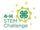 4-H STEM Challenge logo: four-leaf clover with H's inside a gear