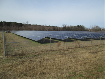 Image of solar panels on farmland