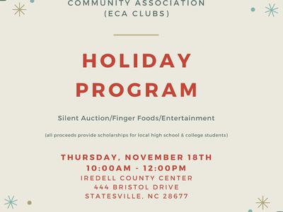 Holiday Program flyer