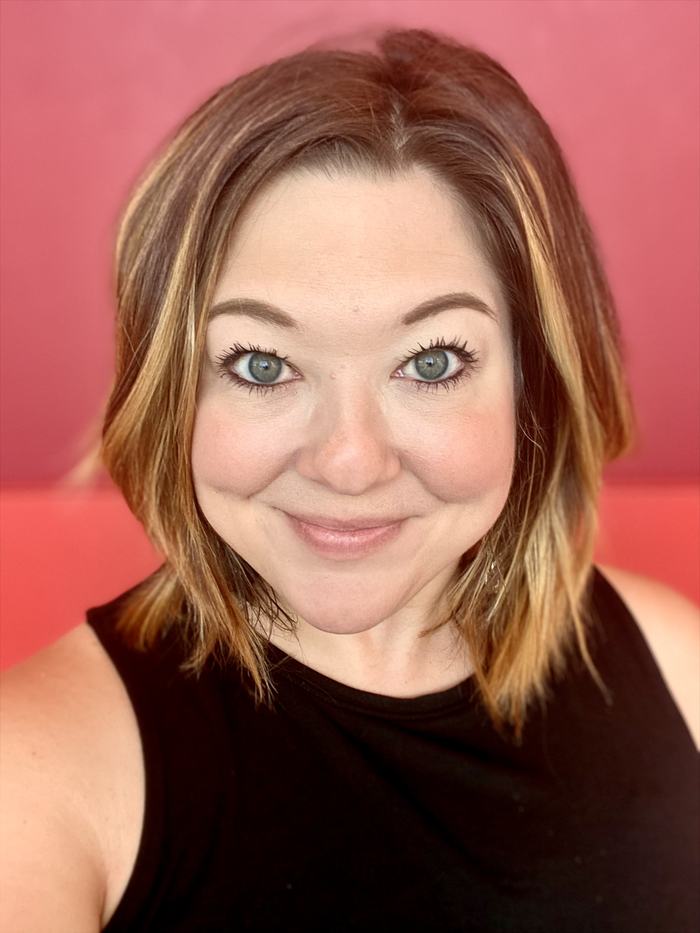 Woman smiling at camera