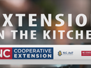 EXTENSION IN THE KITCHEN title with NC Cooperative Extension, N.C. A&T and NC State logos