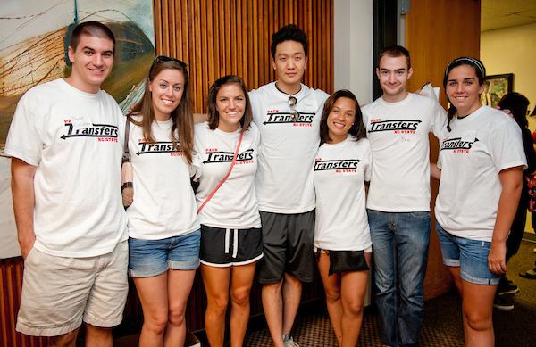 Transfer Students Smiling for Camera