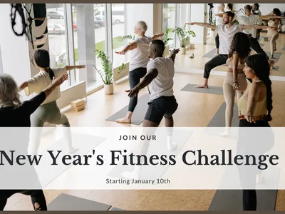 Men and women in Yoga class