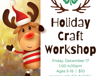 reindeer holiday craft flyer