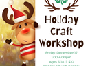 reindeer holiday craft flyer
