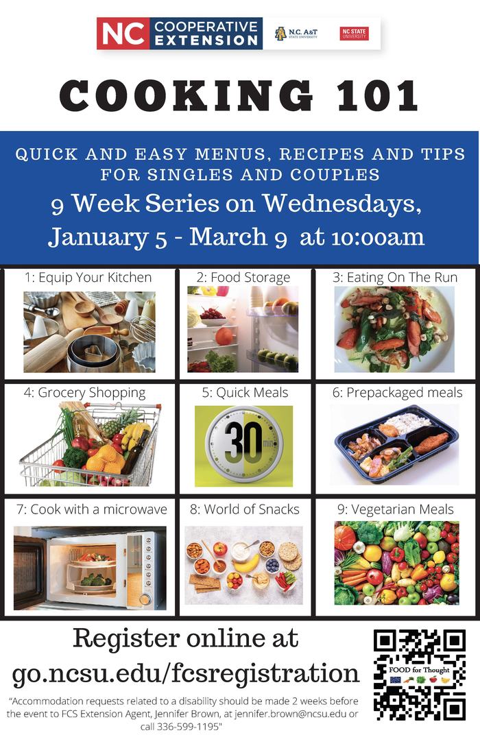 Cooking 101 flyer