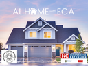 Two-story house at dusk with lit windows; 'At HOME with ECA' and NC Cooperative Extension logos