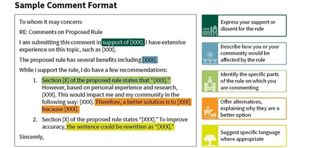 Sample comment format