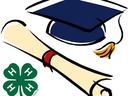 4-H clover with cap and degree