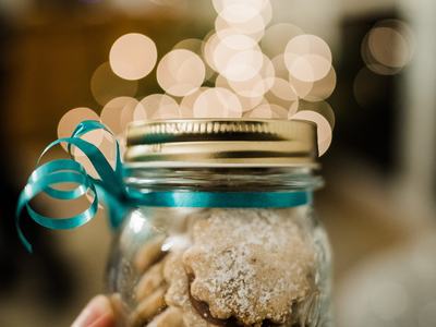 Mason Jar with Sugar Cookies