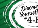 green clover that says discover yourself in 4-H