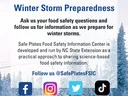 Safe Plates contact information over outdoor winter scene.