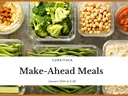 containers full of veggies advertising meal prep class