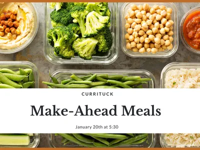 containers full of veggies advertising meal prep class