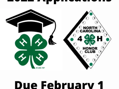2022 Applications: North Carolina 4-H Honor Club logo; Due February 1