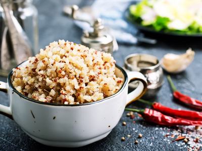 grains and red peppers