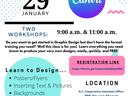 Graphic Design Canva workshop Jan 29; two sessions 9:00 a.m. & 11:00 a.m.; 305 Young St, Henderson NC