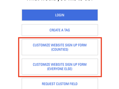 ActiveCampaign Custom Sign Up Options