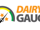 Gauge icon with needle and three stars, colored red-yellow-green arc, and text "DAIRY GAUGE"