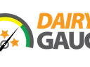 Gauge icon with needle and three stars, colored red-yellow-green arc, and text "DAIRY GAUGE"