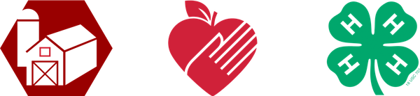 NC State Extension's core program area icons for agriculture, food and nutrition, and 4-H youth development.