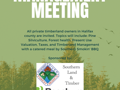 Forest Management Meeting — Mar 10, 2022, 6 PM; 359 Ferrell Lane, Halifax, NC