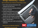 flyer on stop identity theft